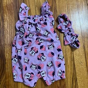 Disney Minnie Mouse Purple Kids Bodysuit